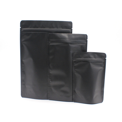 L'emballage zip-lock en plastique de Matte White Black Aluminum Foil met en sac le support