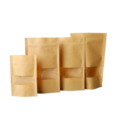 3,5&quot; X 5,5&quot; tiennent les sacs de poches, sacs en papier de Papier d'emballage avec la fenêtre