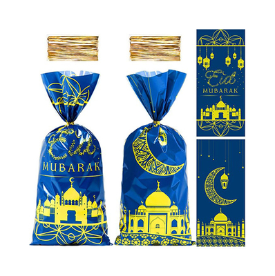 Décorations imperméables Eid Mubarak Goodie Bags, sacs de partie de festin de sucrerie de cellophane