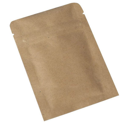 De larme de l'entaille 80mic zip-lock de support poche, sac de tirette de papier de W125mm Brown emballage
