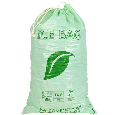 utilisation compostable biodégradable bas MOQ de stockage de poly sac d'emballage de la glace 1.5mil