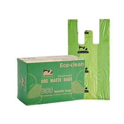 Sacs écologiques de déchets de dunette de chien, sac biodégradable de PE de PLA 15mic oxo