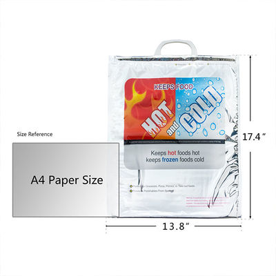 le courant ascendant de la livraison de nourriture de papier aluminium de 13.8*17.4in met en sac pour conserver la nourriture chaude/froide