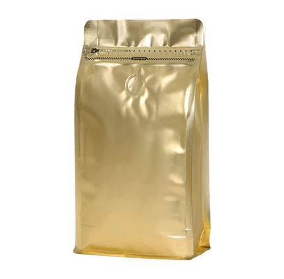 Fond plat de sac réutilisable de papier d'aluminium pour l'impression offset de grains de café