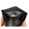 Sac zip-lock noir rescellable d'emballage de Mylar avec la fenêtre CMYK/impression de Pantone