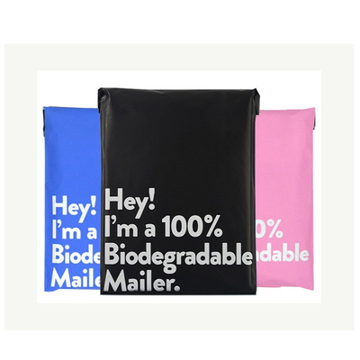 Enveloppe biodégradable de cadeau d'enfants de bande dessinée de sacs d'annonce de Matte Black Pink 100%