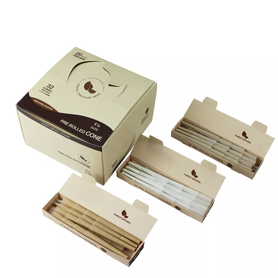 Cônes pré-roulés en papier non blanchi de riz King Size 108mm pour fumer 9 paquets