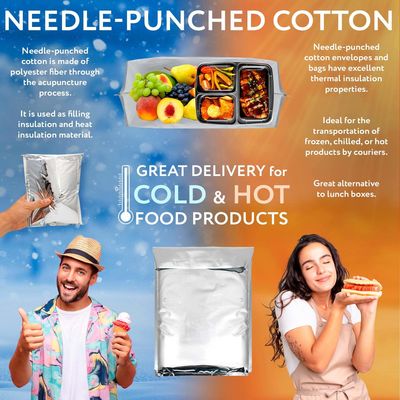 Foil métallique d'aluminium jetable chaud froid thermiquement isolé refroidisseur à bulles